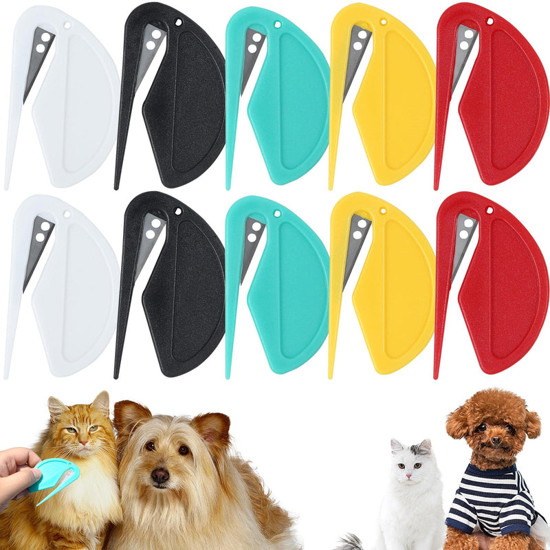 10pcs Knotting Comb for Cats and Dogs,Knotting Comb Pet Grooming Tool,Multifunctional Knotting Comb for Pet Hair Removal,Suitable for pet’s Tangled and Loose Hair Fivecolor - BeesActive Australia