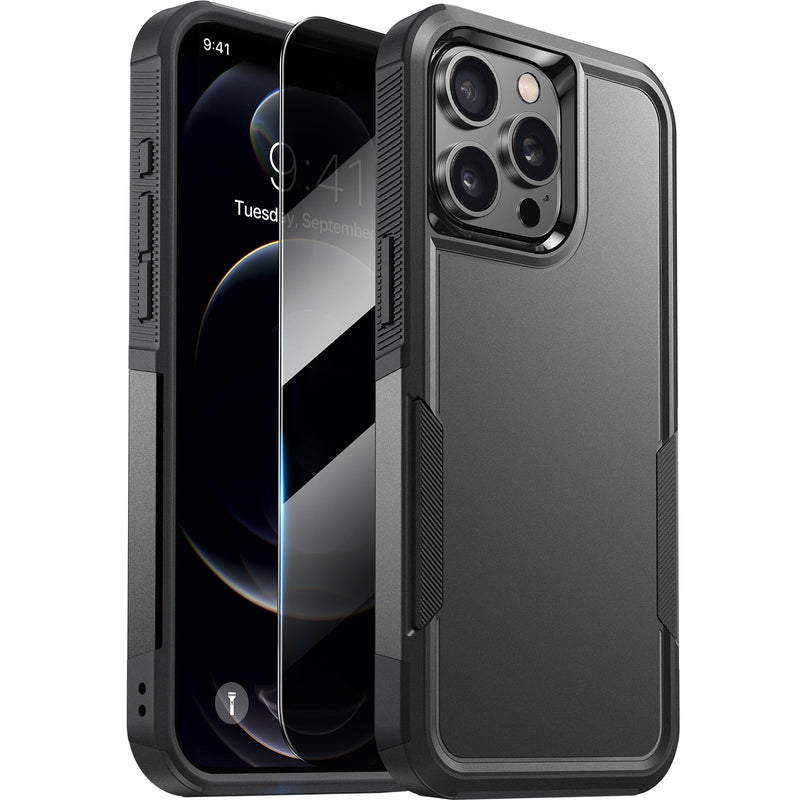 Diaclara Designed for iPhone 12 Pro Max Case, [with Privacy Screen Protector] [Anti Spy] [Military Grade Drop Protection] Heavy Duty Full-Body Shockproof Phone Case, Black iPhone 12 Pro Max 6.7" - BeesActive Australia