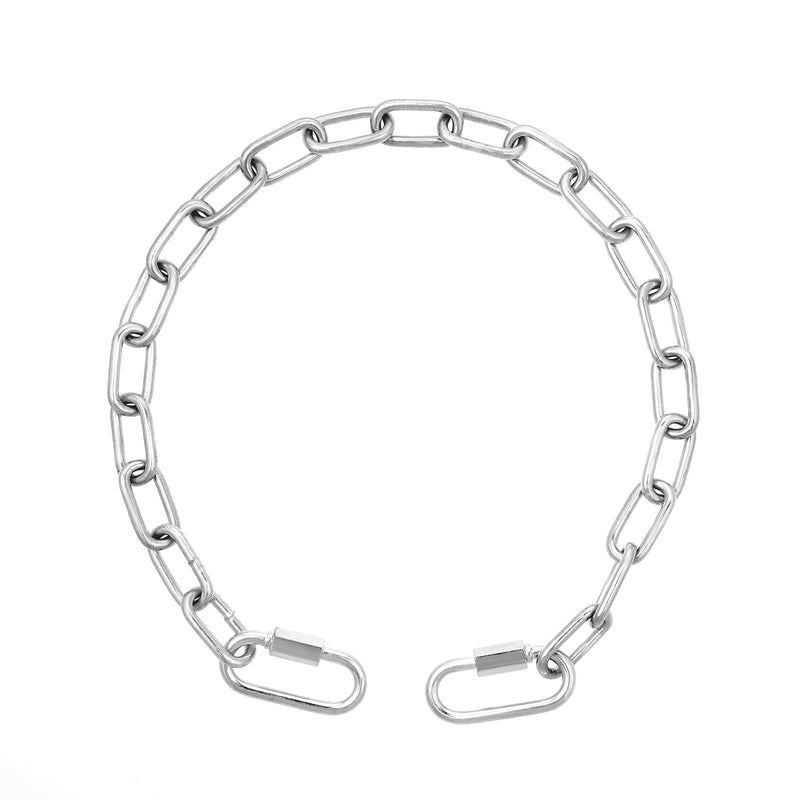 Gate Chain Link for Outdoor Fence Yard Stainless Steel Gate Link Chain Latches Lock with Buckle Gate Chain Gate Lock for Horse Goat Dog Stall Pet Cages (20 Inch) - BeesActive Australia