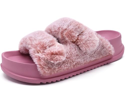 KuaiLu Womens Arch Support Slides Slippers Indoor Outdoor Casual Outfits 10 Lovely Pink (Tip Dyeing)
