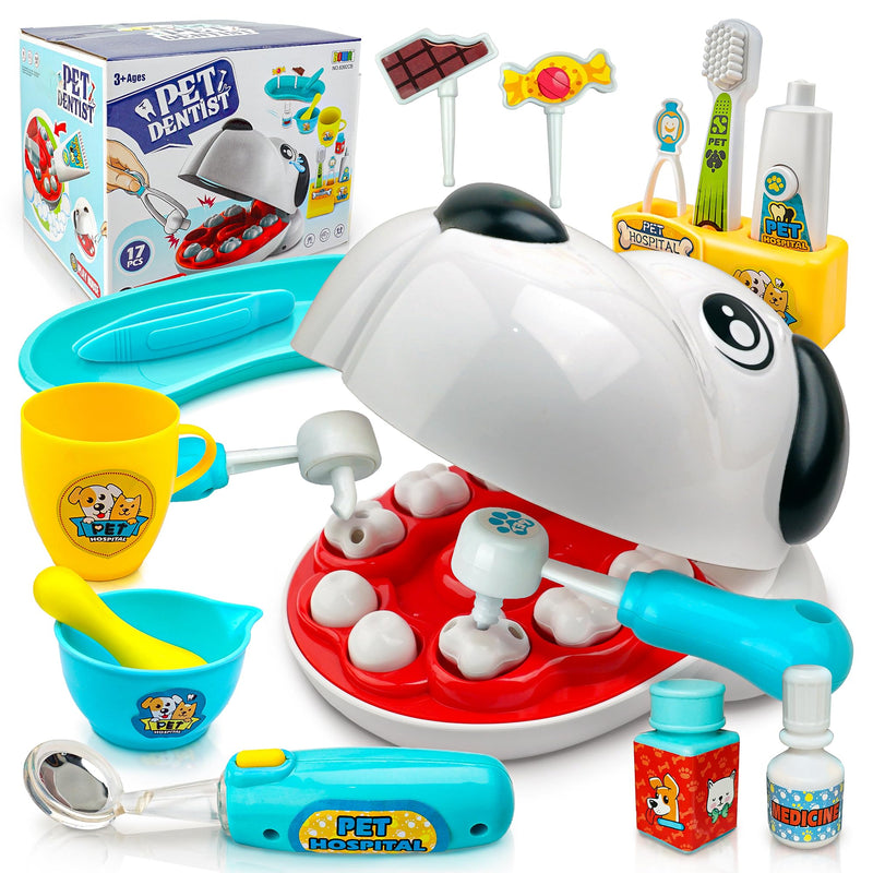 SMILESSKIDDO Dentist Kit for Kids - 26 Pcs Doctor Play Set with Dental Tools and Medical Accessories, Pretend Play for Toddlers - Educational Gifts for Girls Boys 3 4 5 6 7 8 - BeesActive Australia