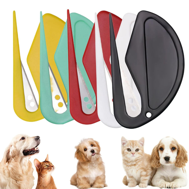 5pcs Knotting Comb Set for Cats - Cat Matted Fur Remover, Dog Combs for Grooming Matting and Split Ends Hair Trimmer - Effective Pet Care Tools - BeesActive Australia