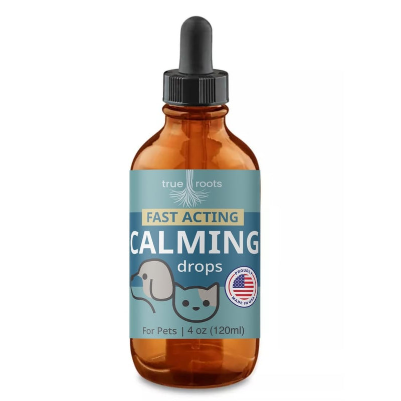 Calming Drops for Dogs and Cats - Calmness and Pets Well-Being - 6 in 1 Formula with L-Theanine Valerian Lemon Balm Chamomille - 120 Servings - Made in USA - Bacon Flavor 4oz - PawsPlanet Australia