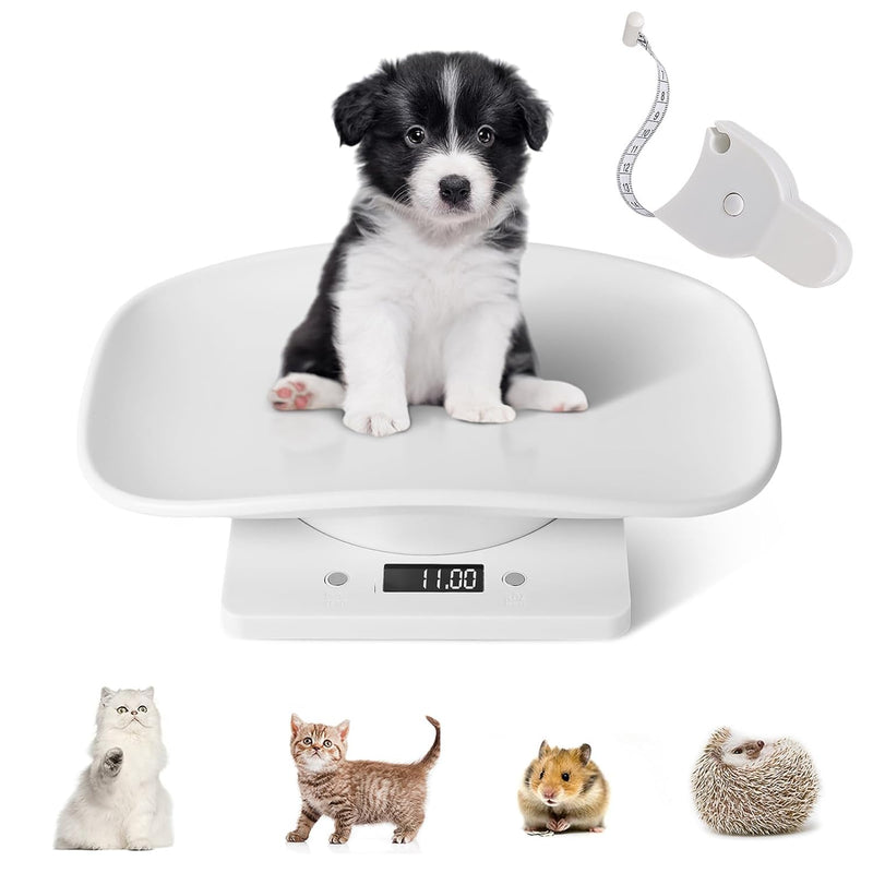 Digital Small Animals Scales for Weighing with Tape Measure, Puppy Whelping Scale Weigh Your Kitten, Rabbit with High Precision, Multifunction Electronic Baby Scales for Small Dogs Pet Scale&Tape - PawsPlanet Australia