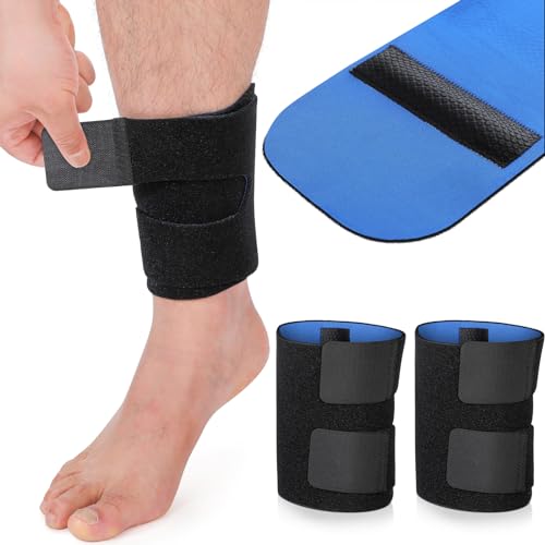 Threlaco 2 Pcs Shin Splint Compression Wrap Adjustable Shin Splints