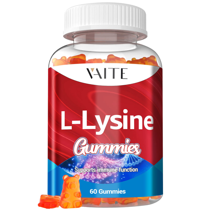 L-Lysine 1000mg Gummies - Supports Skin, Lip, Vegan, Gluten Free, Vitamins for Adults Tissue Health & Immune System, Chewables, Amino Acid Vitamin Supplement & Complex Supplements, Non-GMO 60 Count (Pack of 1) - BeesActive Australia