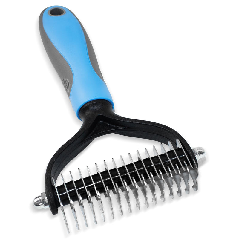 Pet grooming brush metal bottom hair rake, double-sided ultra wide dog brush cat brush shedding, dog hair comb supplies bottom hair rake, hair removal brush, dog long hair pet hair removal tool - BeesActive Australia