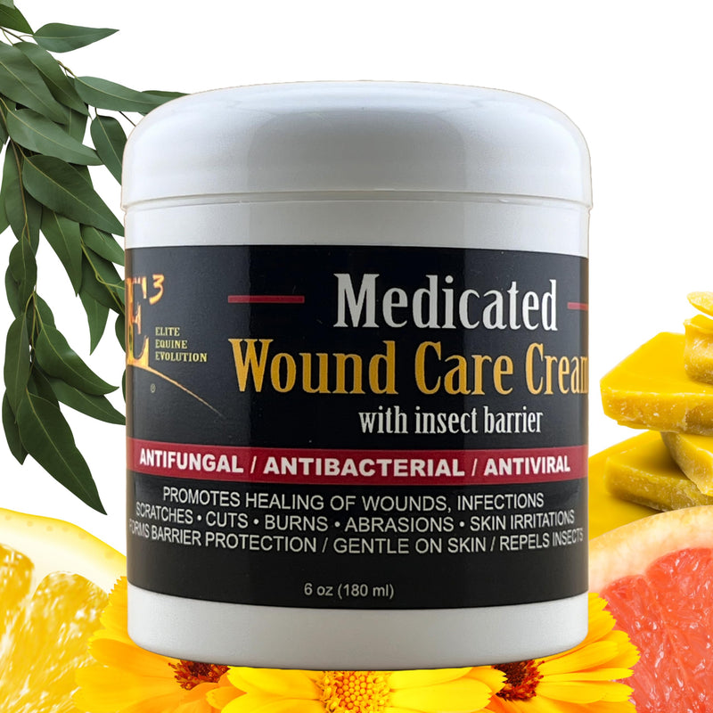 E3 Medicated Wound Care Cream with Insect Barrier - 6 oz - Fast Healing Formula for Cuts, Scrapes, and Skin Irritations - Lanolin, Beeswax, Calendula, Fennel Seeds, Citrus Seed Extract - BeesActive Australia