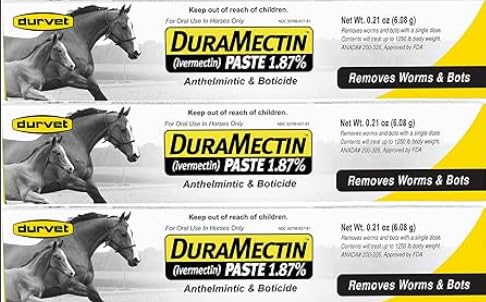 Duramectin (Ivermectin paste) wormer paste 6.08g 3 pack - BeesActive Australia