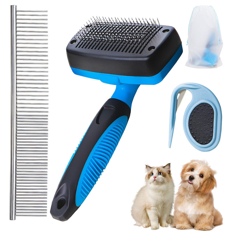 3 PCS Deshedding Dog Brush Grooming Kit for Pet Dogs Cats Poodle Dematting Comb for Removing Tangles and Knots Slicker Cat Matted Fur Cutter Pet Hair Remover Tool For Short & Long Hair DOG-G-3PCS - BeesActive Australia