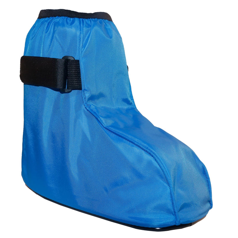 Walking Boot Cover for Medical Brace Orthopedic Fracture Cast with Integrative Slip-Resistant Rubber Sole (Blue, Short, X-Small) Blue Short - BeesActive Australia