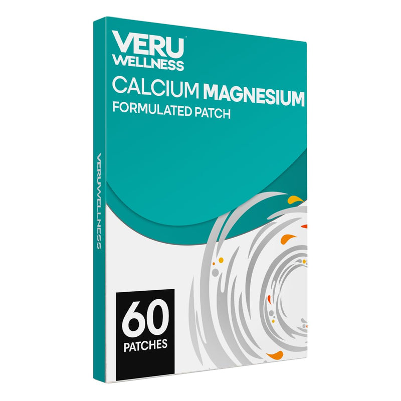 Veru Wellness Calcium Magnesium Patch - D3 & K2 Formula, 60 Count | Easy To Apply