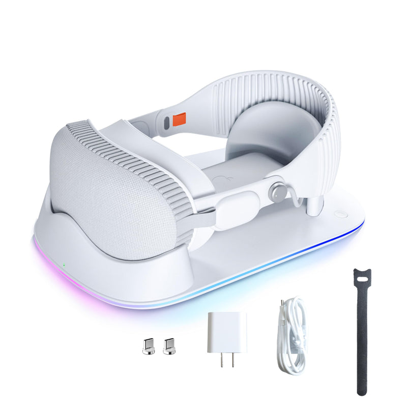 Charging Dock Compatible with Vision Pro, Supporting LED Breathing Lights/Magnetic Charging and Vision Pro Battery Charger Stand,Designed for Apple Vision Pro Stand - BeesActive Australia