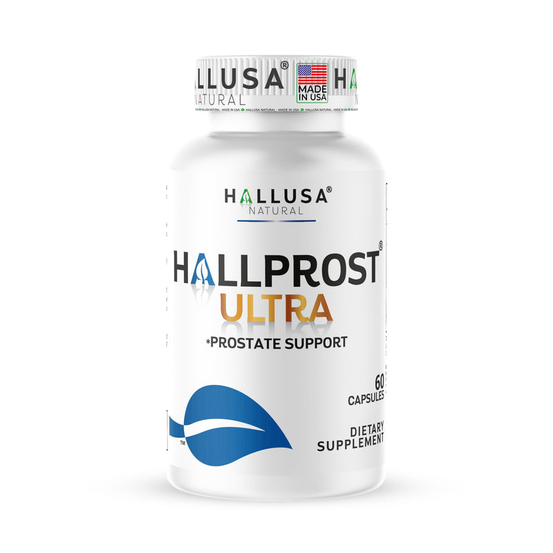 Hallusa Natural Hallprost Ultra Prostate Health Supplement, 60 Capsules | Saw Palmetto Blend 810mg for Urinary Tract & Bladder Support with Lycopene, Pygeum, Pumpkin Seed, Zinc & Vitamin E