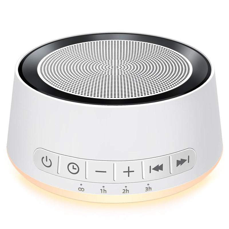 Sound Machine White Noise Machine with 30 Soothing Sounds 12 Colors Night Light Sleep Machine for Baby Kids Adults Brown Nosie Machine Pink Noise Machine with 32 Volume Levels for Office Home Travel