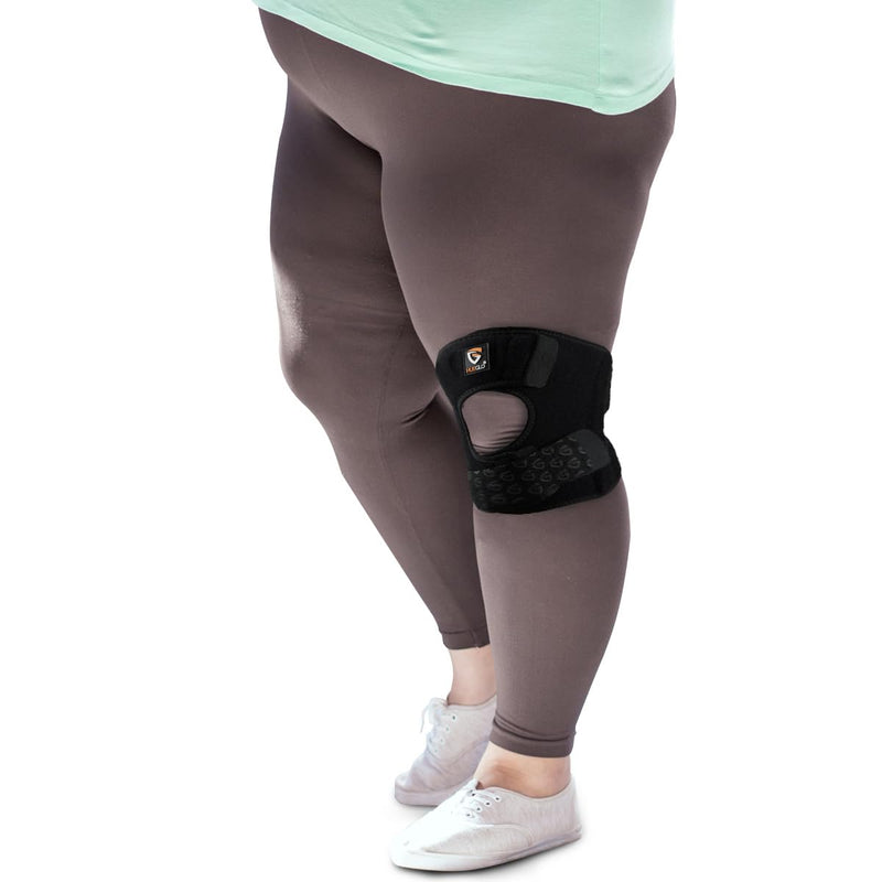 HUEGLO Plus Size Knee Brace for Women and Men Knee Pain Relief,Adjustable Patellar Tendon Support Strap Extra Large Knee Brace with Side Stabilizers for Meniscus Tear,Sports,XXX-Large XXX-Large - BeesActive Australia