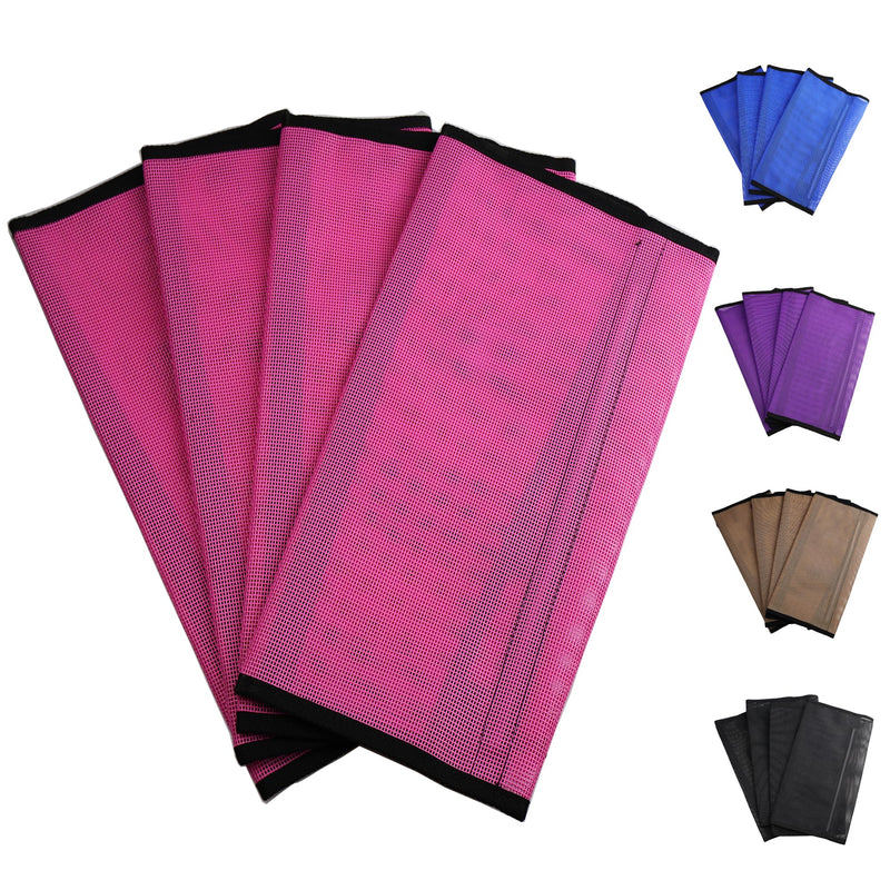 Horse Fly Boots, Superior Ventilate Mesh with Strong Fasteners Equine Fly Boots, Long-Lasting for Daliy Wear, Flexible to Fit Most Horse Legs, SET of 4 Fly Leggings for Horses Pink Large - BeesActive Australia