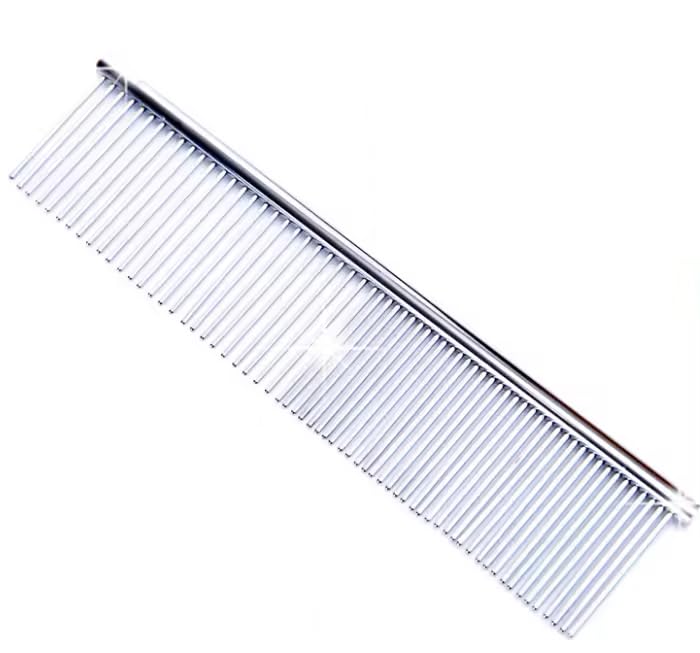 Stainless Steel Pet Grooming Comb Tool for Dogs and Cats, Silver