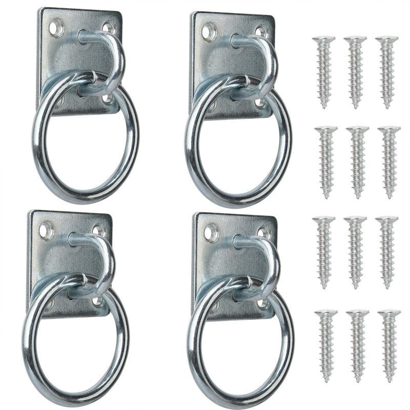 Tie Ring Plate,Wall Mounted Block Tie Ring Horse Hitching Ring with Screws for Horse Stall Stable Tack Room and Barn - BeesActive Australia