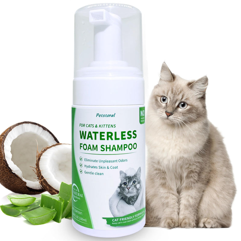 Waterless Cat Shampoo No Rinse Kitten Shampoo, Easy Cat Bath Cleaning Fur Lick Safe - Hypoallergenic Cat Shampoo for Long and Short Hair - BeesActive Australia