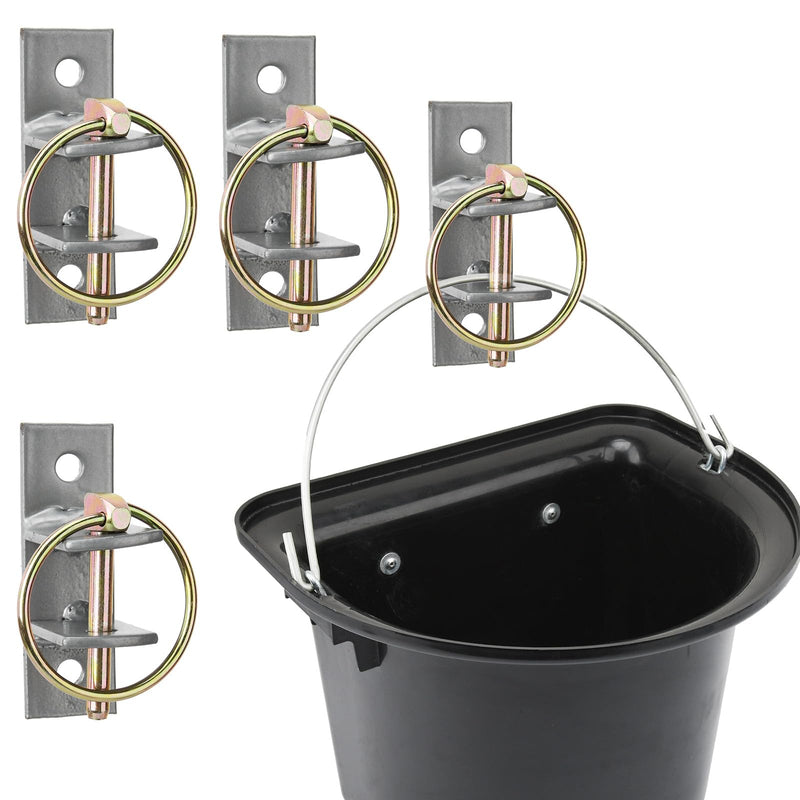 4 Pcs Water Bucket Hook with Pin Heavy Duty Wall Mounted Equestrian Bucket Hooks Hangers for Horse Stall Stable Barn - BeesActive Australia