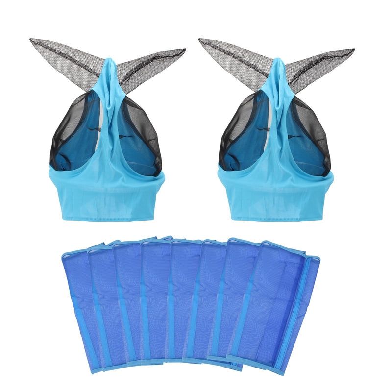 10 Pcs Horse Supplies 8 Pcs Mesh Fly Boots and 2 Pcs Horses Fly Masks with Ears Set, Fly Masks with Ears Smooth, Protective Breathable Mesh Horse Leggings for Preventing Painful Fly Bites - BeesActive Australia