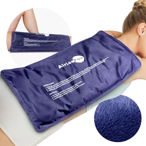 AiricePac Extra Large Gel Flexible Back Ice Packs for Injuries Reusable, 11”x 20” Cold Pack Wrap for Knee Leg Neck Shoulder Hip Back Pain Relief, Cold Compress Therapy for Swelling, Bruises, Surgery XXL 1 PACK 1.0