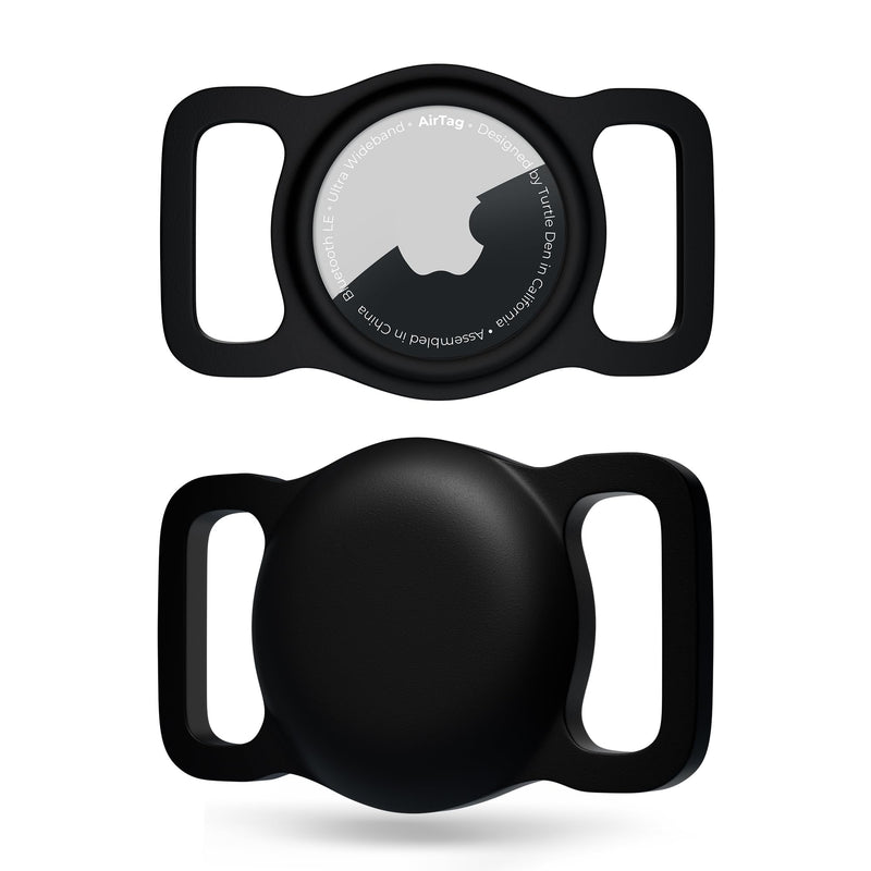 Airtag Dog Collar Holder | Waterproof Airtag Holder for Dog Collar | Pet Airtag Holder - Cat, Dog Airtag Holder | Air Tag Dog Collar Airtag Holder - 2 Pack Black - BeesActive Australia