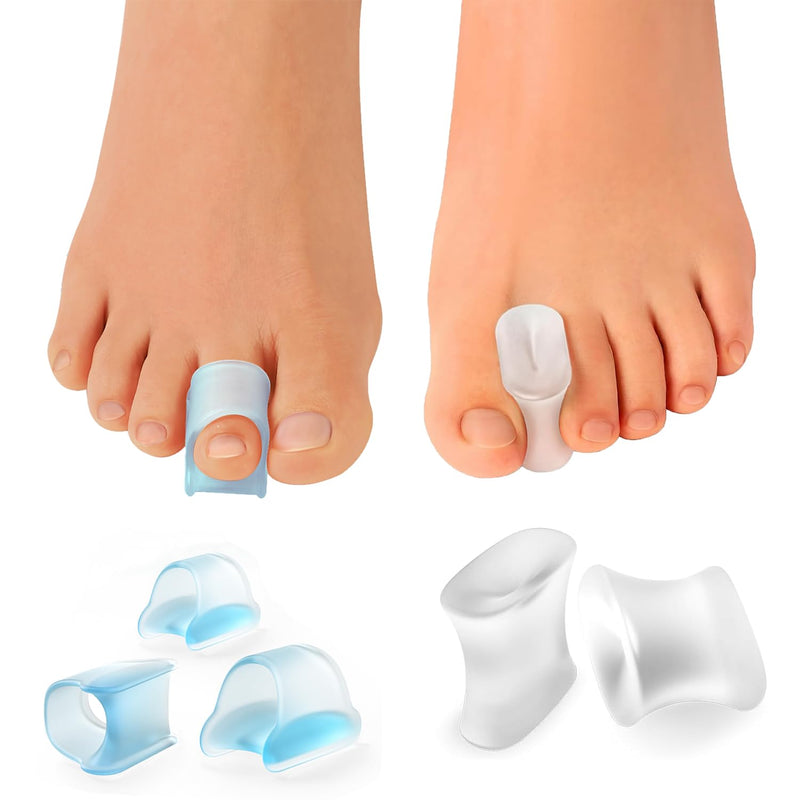 Welnove 12-Pack Gel Toe Separators + 6 PCS Toe Splints Realign Bent, Curled, Crooked, Claw, Hammer Toes - Toe Straighteners for Men and Women - BeesActive Australia