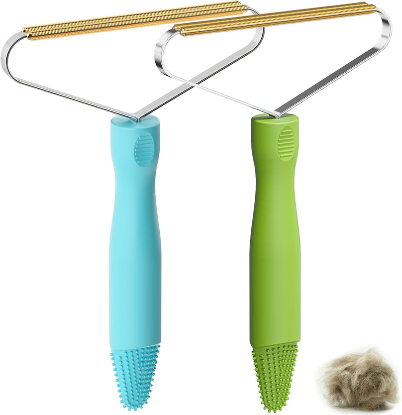 Pet Hair Remover,Deep Cleaning Dog Cat Hair Remover,Pet Hair Removal Tool,Fur Removal Tool,Portable Carpet Scraper Rake,Carpet Rake for Carpet,Car Mat,Couch,Pet Bed,Furniture,Rug(2Pcs) - BeesActive Australia