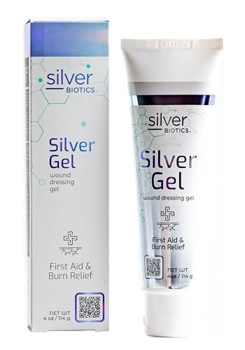 Silver Biotics First Aid Advanced Silver Technology | 24 ppm Wound Healing Gel | Protection for Cuts, Irritations and Burns | 4.0 oz