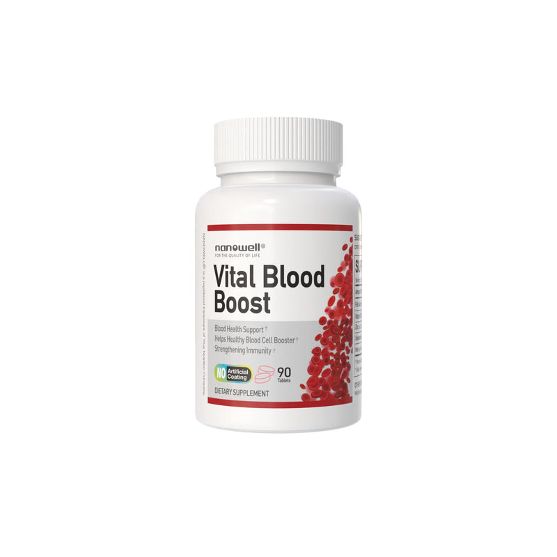 Vital Blood Boost – Dietary Supplement with Iron, Selenium, Zinc, Vitamin B12 & Folic Acid – 90 Tablets, 90 Day Supply 90 Count (Pack of 1)