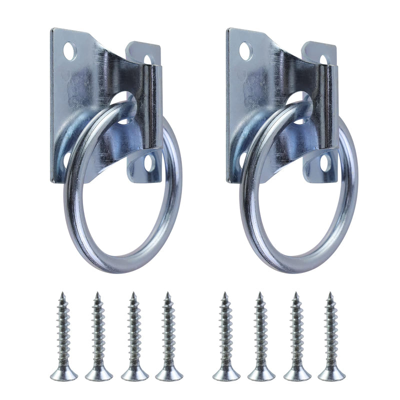 2Pcs M7*60 Cross Tie Ring for Horse,Block Tie Ring Hitching Ring with Screws for Horse Stall Stable，Horse Barn Supplie 2 - BeesActive Australia