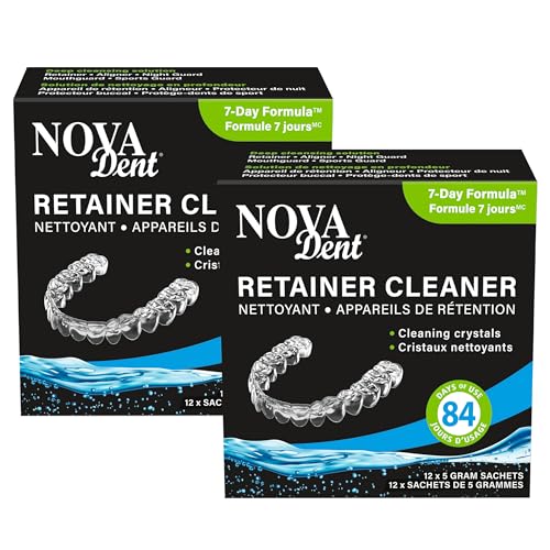 Novadent Retainer Cleaner - 168-Day (2 x 12 sachets) 12 Count (Pack of 2)