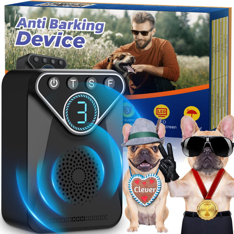 1500 mAh Rechargeable Anti Barking Device for Dogs Indoor Up to 50 Ft Range, 9 Modes Dog Bark Deterrent Devices Dog Training & Behavior Aids, Bark Box Dog Barking Control Devices Safe for Humans, Dogs Black Anti Barking Device - BeesActive Australia