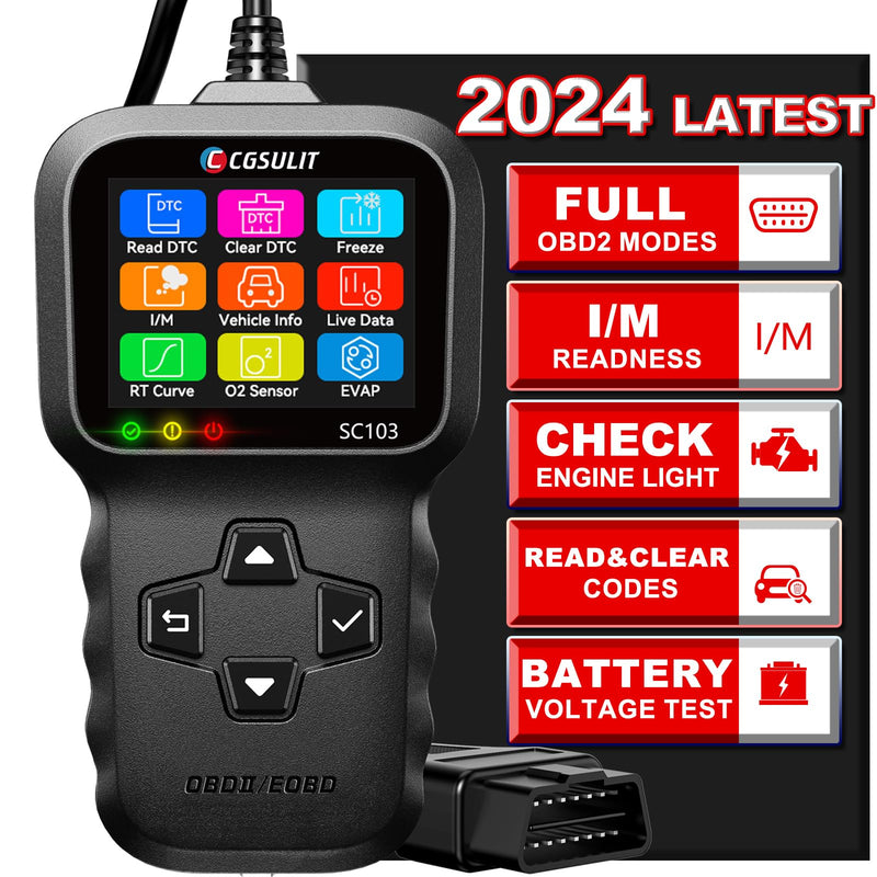 OBD2 Scanner, CGSULIT SC103 Car Code Reader Diagnose Check Engine Light Smog Check DTCs Scan Tool Live Data Stream Voltage Test for Vehicles Since 1996 - BeesActive Australia