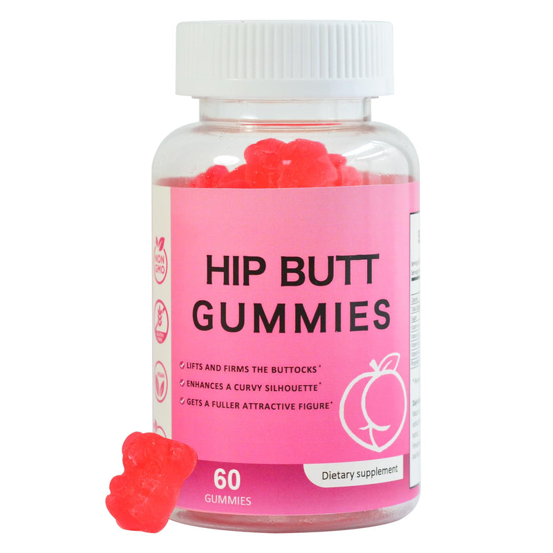 Laicuherb BBL Gummies for Women Curves-Berry Flaovr Booty Gummies with Vitamin A, C, B6, 60 Count Bear Shape Herbal Blend