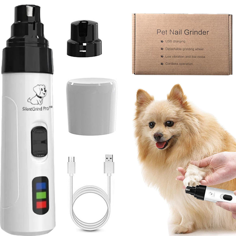 Silent Grind Pro for Dogs, SilentGrind Pro, Silent Grind Pro Dog Nail Trimmer, New Electric Dog Nail Clippers for Dog Nail Grinders Rechargeable, Pet Poochie Nail Grinder, Pet Paws Grooming Tool (1PC) 1PC - BeesActive Australia