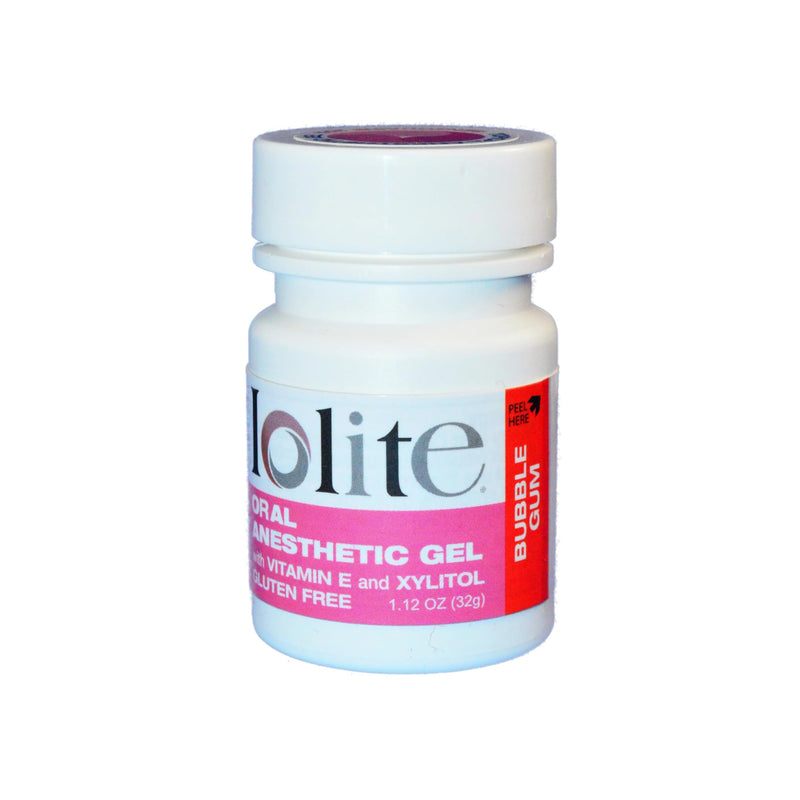 IOLITE Oral Topical Gel with Xylitol and Vitamin E - Gluten Free - Relief for Canker Soars and Dental Pains (1oz, Bubblegum) 1 Ounce