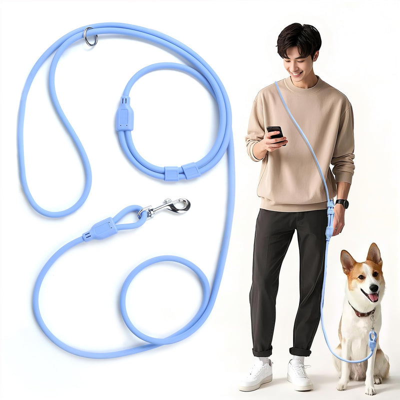PetiFine Hands Free Dog Leash, Crossbody Waist Leash for Dog Walking, 8 ft Multifunctional Waterproof Standard Lead for Swimming,Running,Training (Small,Blue) Blue Small - 6mm Diameter - 6-20lbs - BeesActive Australia