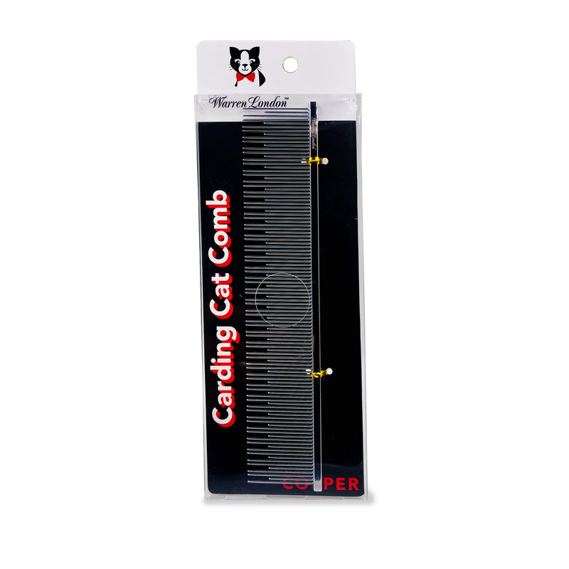 Carding Cat Comb | 7.5 inches made with Copper | Rounded Tips Prevent Irritation | Dual Tooth Design for Short & Long Hair removes Mats and Tangles Carding Cat Comb - BeesActive Australia
