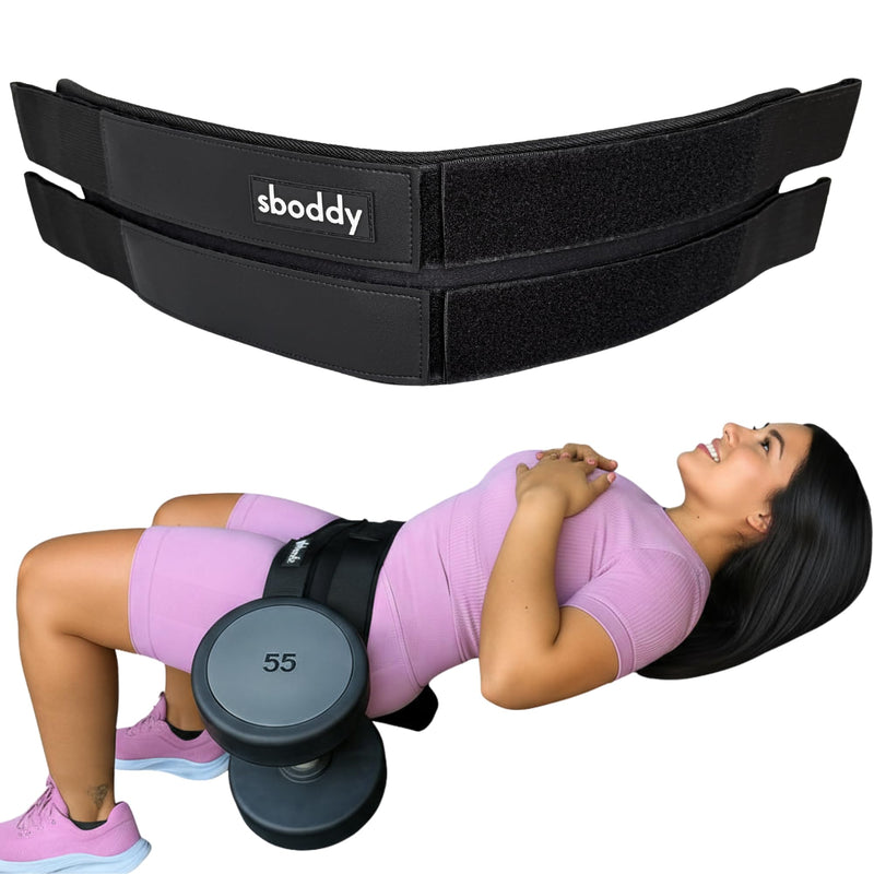 Hip Thrust Belt with Dual-Strap Design – Booty Builder for Heavy Dumbbells, Kettlebells & Plates Up to 400 lbs – Comfortable Glute Workout Equipment for Women – Coach Tested – Home & Gym Use. - BeesActive Australia