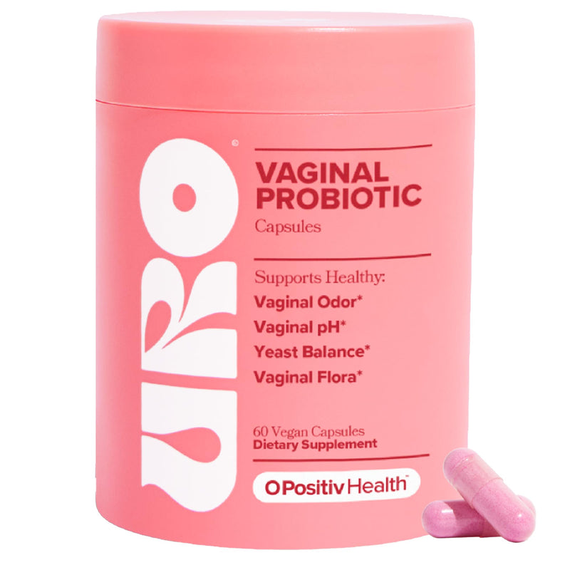 URO Vaginal Probiotics for Women pH Balance with Prebiotics & Lactobacillus Probiotic Blend - Women's Vaginal Health Supplement - Promote Healthy Vaginal Odor & Vaginal Flora, 60 Count (Pack of 1) Capsules (pack of 1)