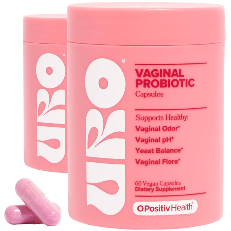URO Vaginal Probiotics for Odor, Flora & pH Balance – 60-Day Supply 60 Count (Pack of 2)