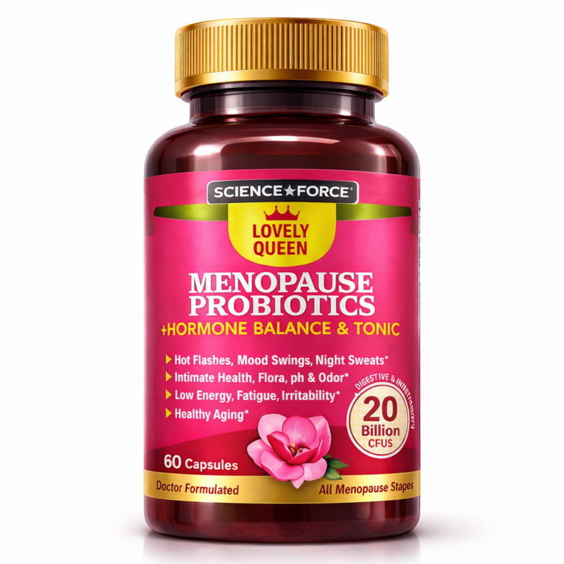 Lovely Menopause Supplements for Women - Dong Quai, Black Cohosh, Probiotics - Hot Flashes Relief, Vaginal Health & Dryness, Digestion, Sleep & Mood Support, Perimenopause Complex, Lab Tested 60 caps