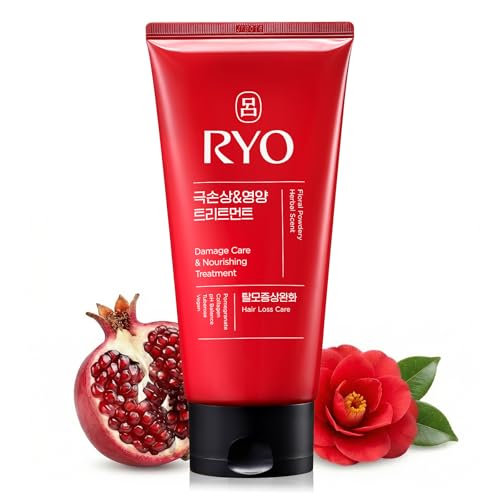 RYO Damage Care & Nourishing Treatment with Korean Ginseng & Caffeine - Deep Conditioning Mask for Repair and Moisturizing, Anti Loss Care, Strengthening hair roots, 10 Fl Oz. Damage Care & Treatment