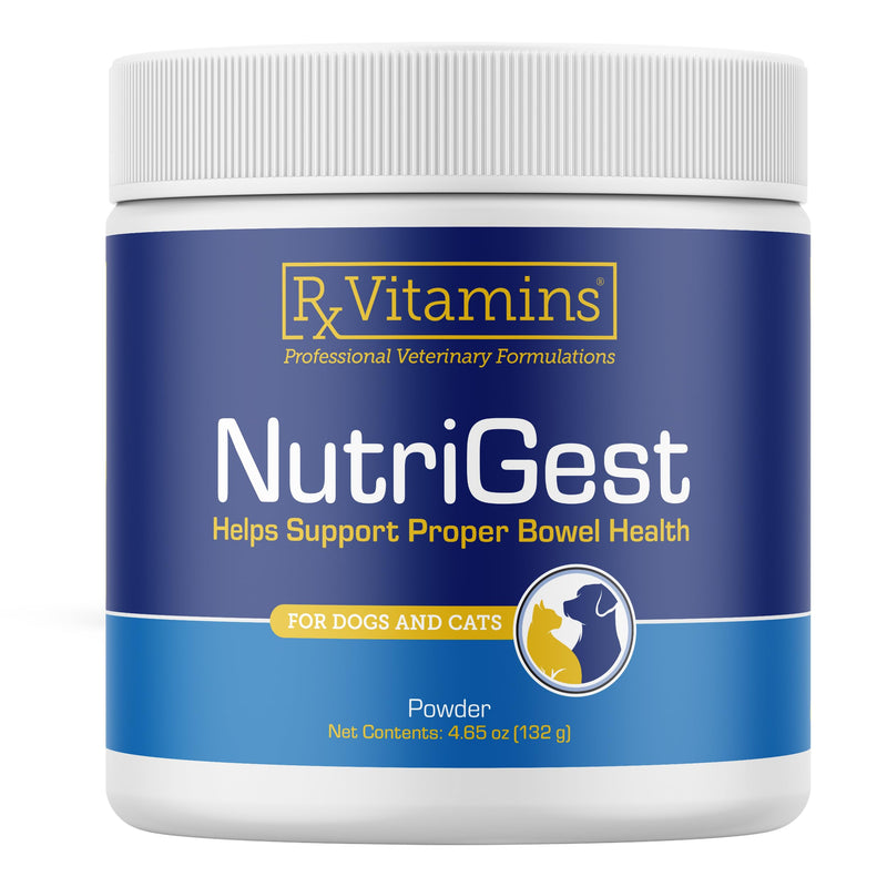 Rx Vitamins NutriGest - Cat & Dog Probiotics for Digestive Health - 4.65oz | Cat & Dog Probiotic Powder to Promote Optimal Gut Flora - Helps Manage Gastrointestinal Discomforts New Label