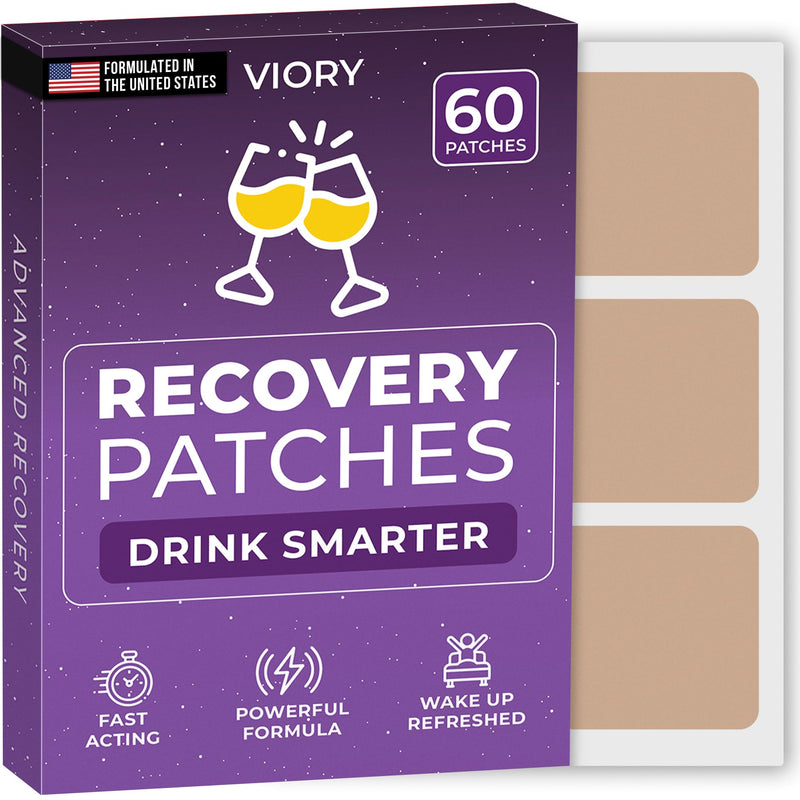Recovery Patches 60 Pack - Wake Up Refreshed & Energized with Our 100% Natural Ingredients Patch for Party - Skin-Friendly & Waterproof - Apply Before Drinking - Enhanced Morning Formula 60 Patches
