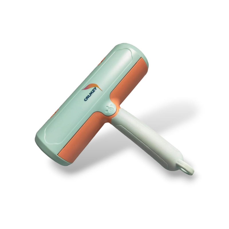 CALMZY Pet Hair Removal Tool and Reusable Roller for Multi-Surface, Cat & Dog Hair Remover Lint Roller for Cleaning Couch, Rug, Carpet and Fur Removal Tool Portable Pet Hair Remover (Green & Orange) Green & Orange - BeesActive Australia