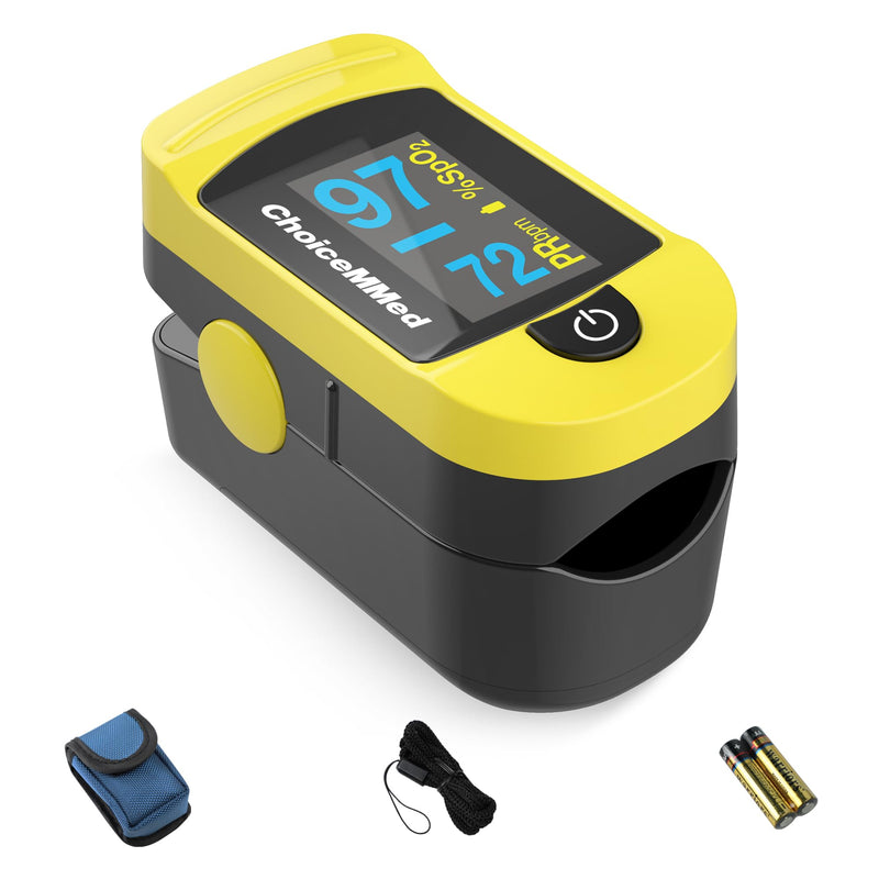 ChoiceMMed C20 Pulse Oximeter - Fingertip Pulse Oximeter Blood Oxygen Saturation Monitor - Large OLED Screen SPO2 Monitor with Lanyard and Carrying Case - BeesActive Australia